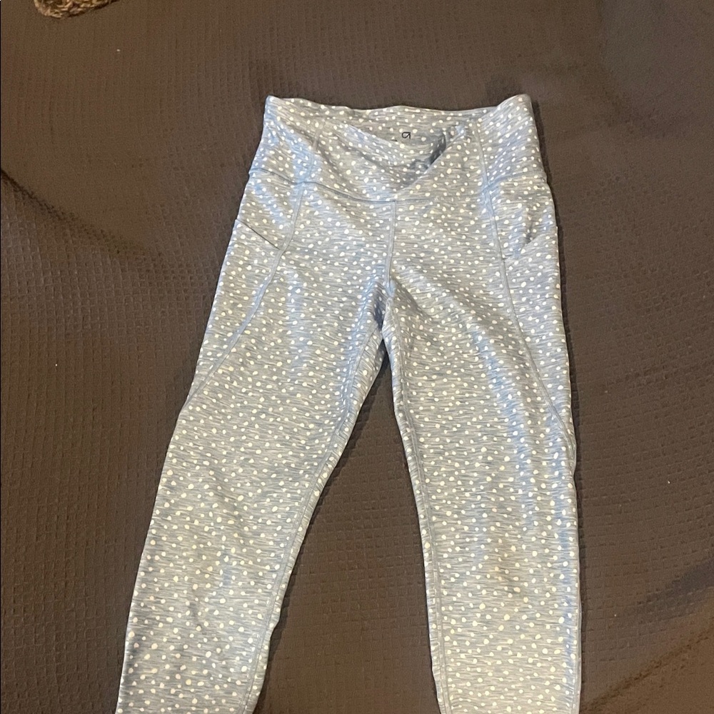GAP Light Blue Polka Dot Kids Leggings
